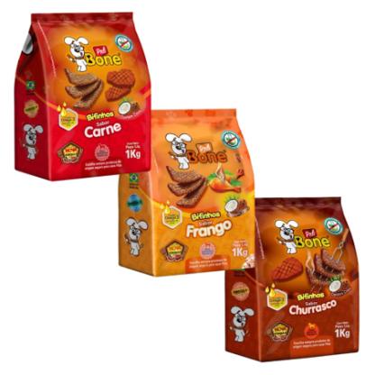 Bifinho Premium sabor Frango. Pacote com 1kg